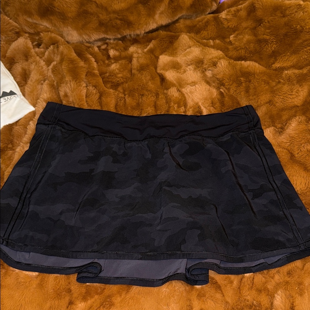 lululemon athletica Black Camo Skirt